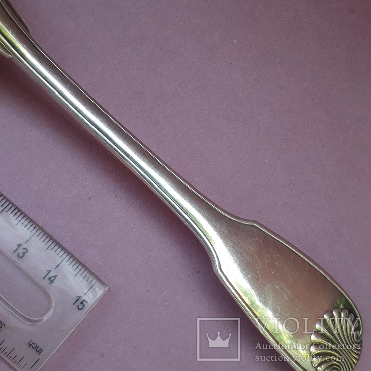 Сервировочная лопатка для рыбы, серебро, 149 грамм, Кристофль, Франция, фото №11