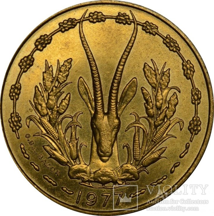 Западная Африка. 10 франков 1977 г.