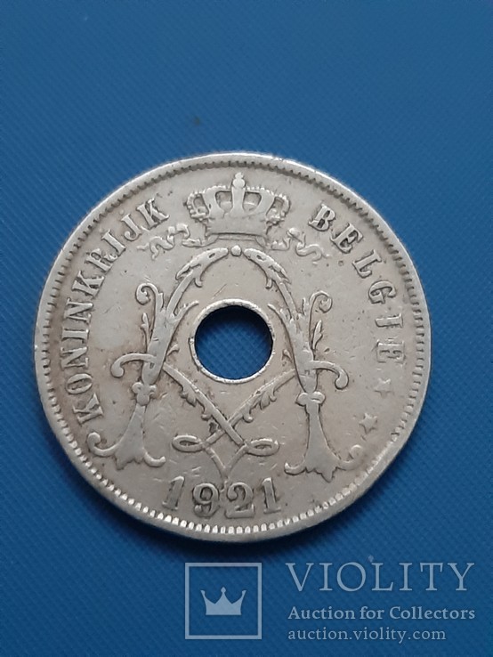 Бельгия 25 цент 1921, фото №3