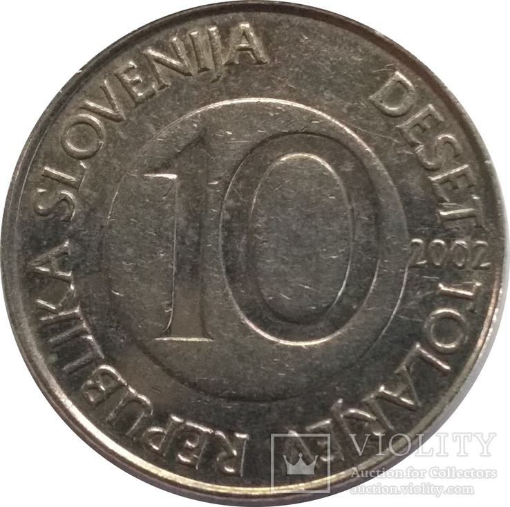 Словения 10 толаров, 2002, фото №2