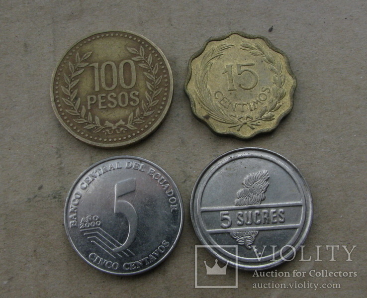 Монеты Южной Америки ( Парагвай, Эквадор, Колумбия), фото №3