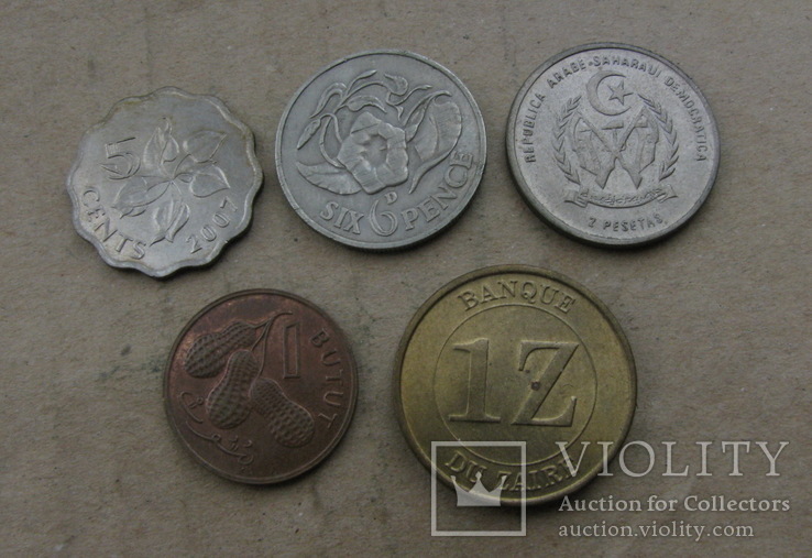Подборка монет Африки ( Свазиленд, Заир, Замбия, Гамбия, Арабская Сахара), фото №4