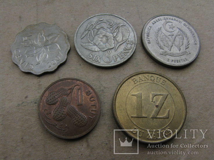 Подборка монет Африки ( Свазиленд, Заир, Замбия, Гамбия, Арабская Сахара), фото №6