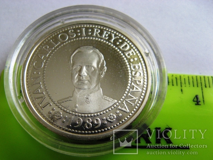 Испания, VIP-set PROOF *5 серебряных монет 100-2000 песет 1989, фото №10