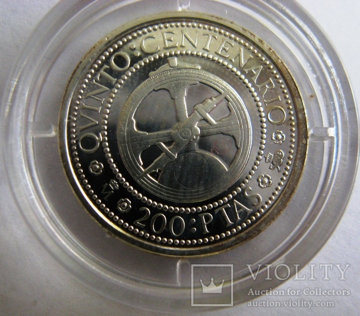 Испания, VIP-set PROOF *5 серебряных монет 100-2000 песет 1989, фото №11