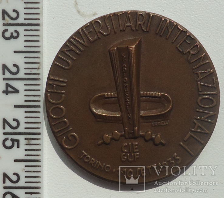 Фашистская италия  медаль 1933 г GIL  GUF ликторная молодежь, фото №3