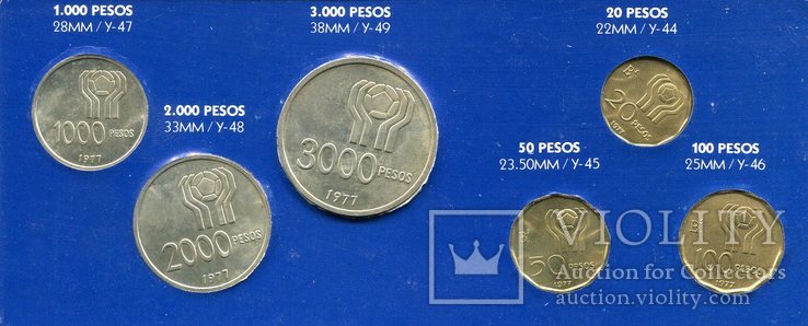 Аргентина 1000 песо 1977 UNC Футбол, фото №4