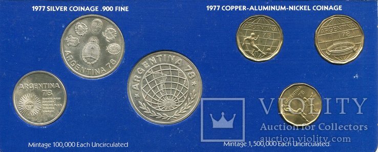 Аргентина 1000 песо 1977 UNC Футбол, фото №5