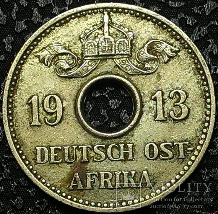 Немецкая Восточная Африка 5 хеллеров 1913 год ОТЛИЧНЫЙ СОХРАН!!!!!!!!!!!!, фото №2