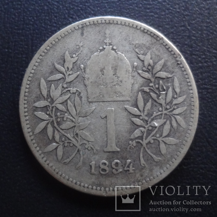 1 крейцер  1894  Австро-  Венгрия серебро     ($5.2.36)~, фото №2