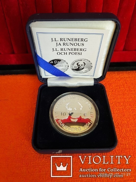 10 евро J.L. RUNEBERG 2004 год, 925*
