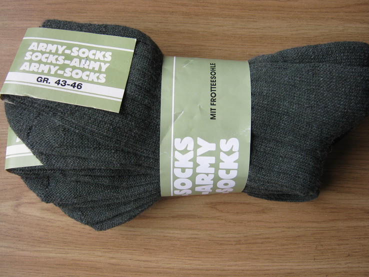Носки армейские Army Socks, 3 пары в лоте, 43-46, Германия., фото №2