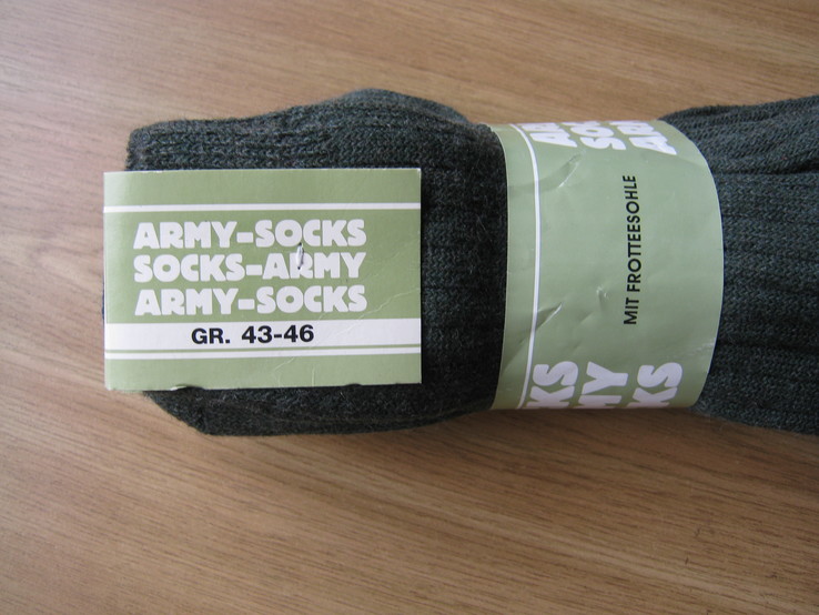 Носки армейские Army Socks, 3 пары в лоте, 43-46, Германия., фото №5