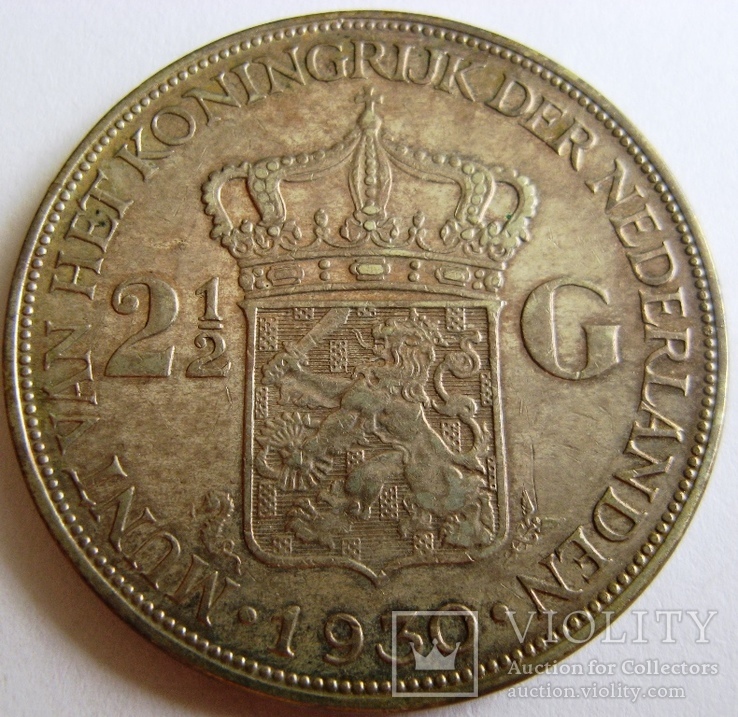 Нидерланды, набор 1872-1960 2,5 гульдена *3 шт "Три правителя", фото №9