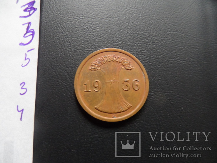 2 пфеннига 1936    Германия   ($5.3.4)~, фото №4