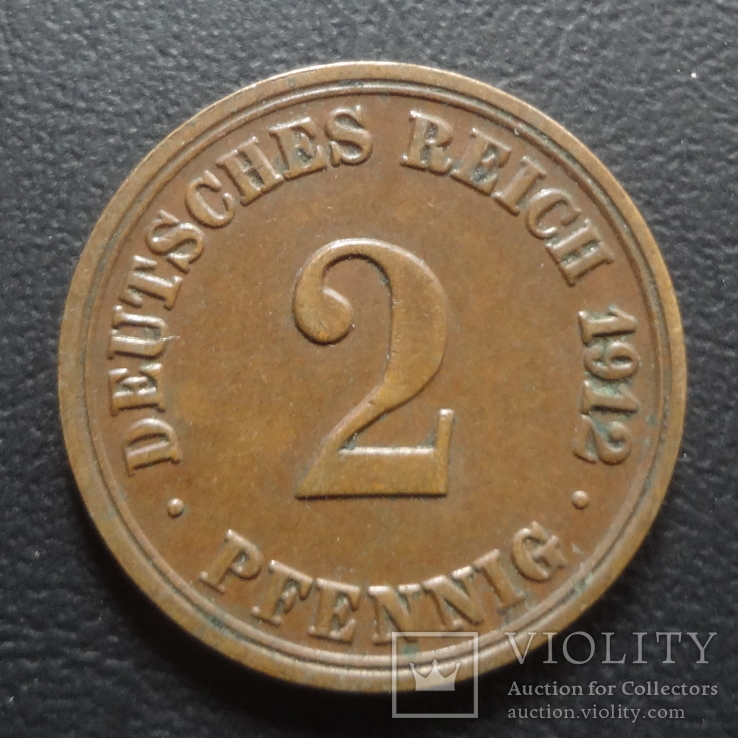2 пфеннига  1912    Германия    ($5.3.14)~, фото №2