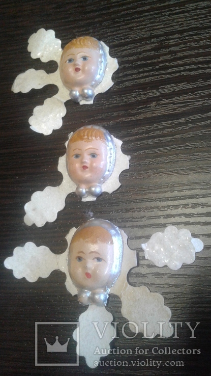 Три Елочные Игрушки Снежинки с лицами детей