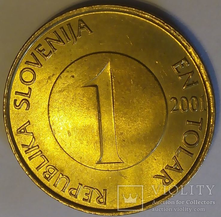 Словения 1 толар 2001, фото №2