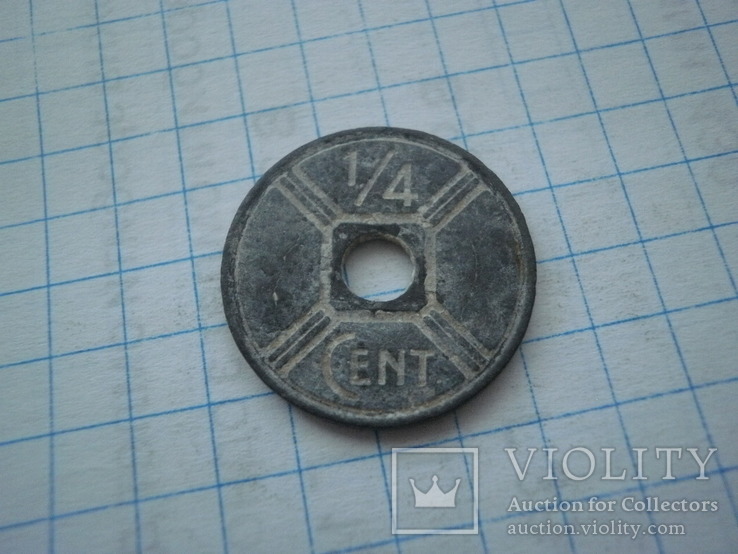 Французький Індокитай 1942 рік 1/4 цента., фото №2