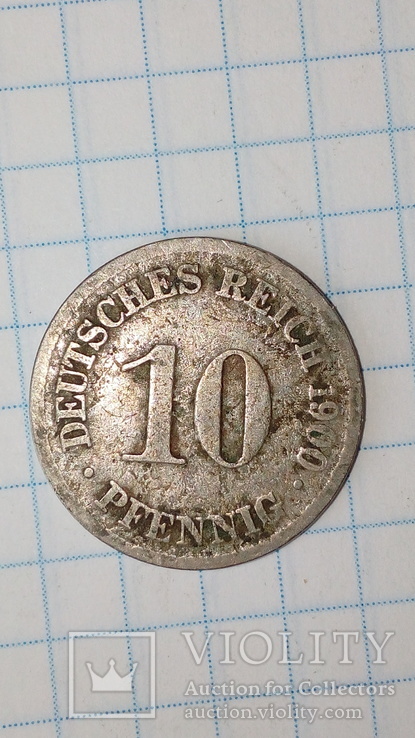 Германия 10 пфенниг 1900 года, фото №2