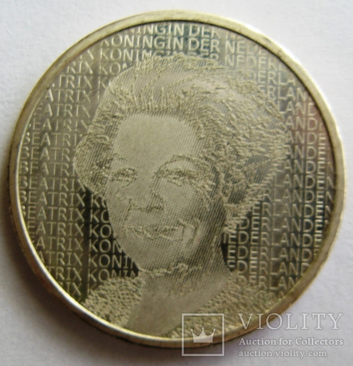 Нидерланды 5 серебряных евро "400-летие дня рождения Рембранда" KM# 266, фото №2