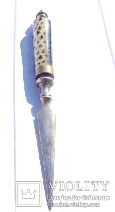  нож - серебрение - для писем или колки льда - европа, фото №2