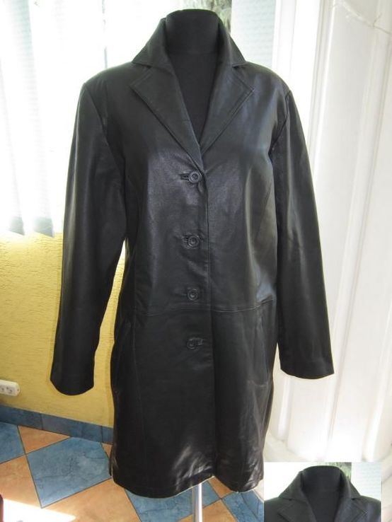 Классическая женская кожаная куртка Ulla Popken Collection. Германия. Лот 510, фото №3