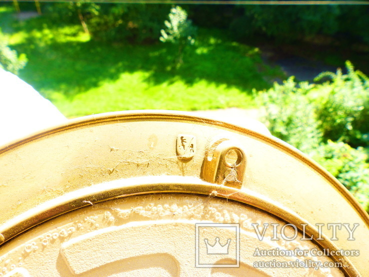  Тарелка коллекционная настенная = Германия - в бронзовой раме - орел -, фото №5