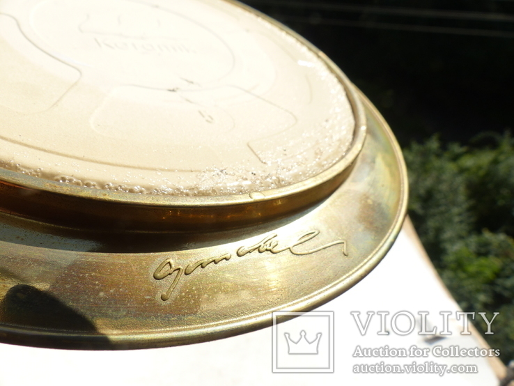  Тарелка коллекционная настенная = Германия - в бронзовой раме - орел -, фото №6