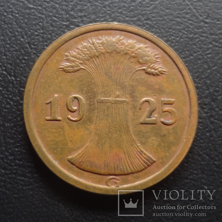 2 пфеннига 1925 G  Германия    ($5.3.29)~, фото №2