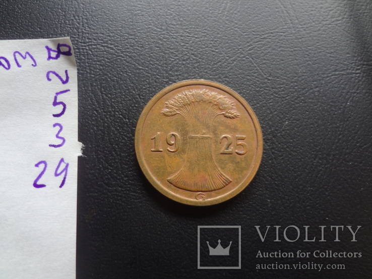 2 пфеннига 1925 G  Германия    ($5.3.29)~, фото №4