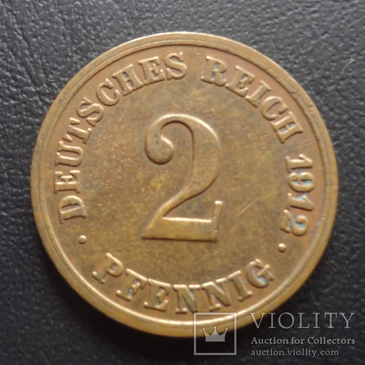 2 пфеннига 1912  E  Германия    ($5.3.30)~, фото №2