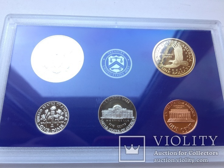 Годовой набор 2007 року 5 монет США Пруф, фото №4