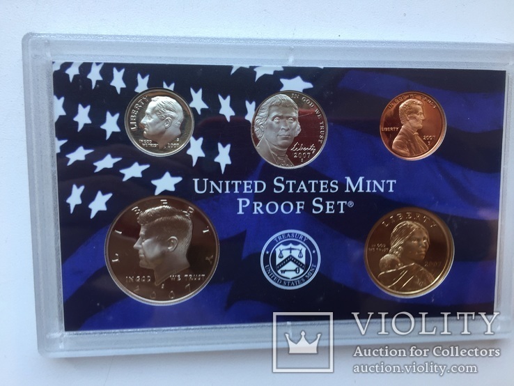 Годовой набор 2007 року 5 монет США Пруф, фото №7
