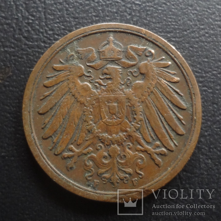 2 пфеннига 1911 F  Германия    ($5.3.36)~, фото №3