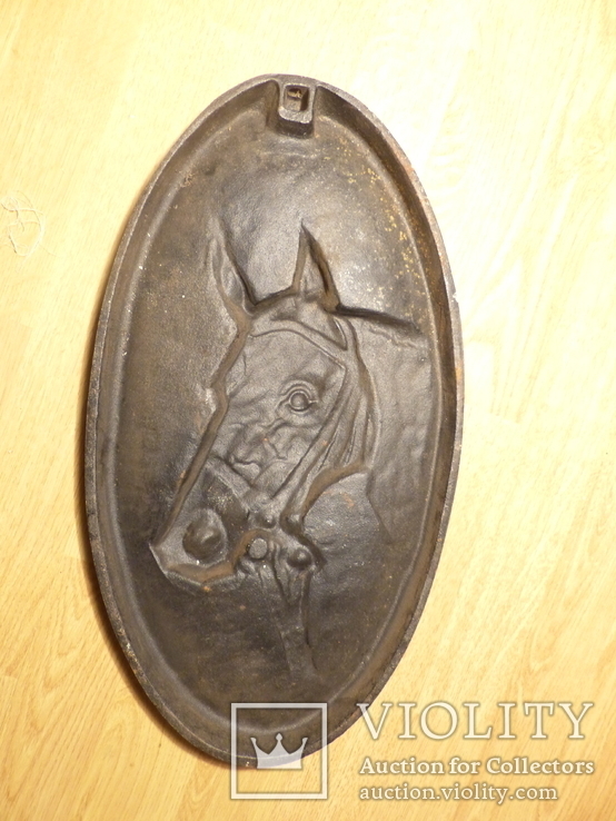 Чугун - настенное панно - конь лошадь - германия - 4,7 кг, фото №5