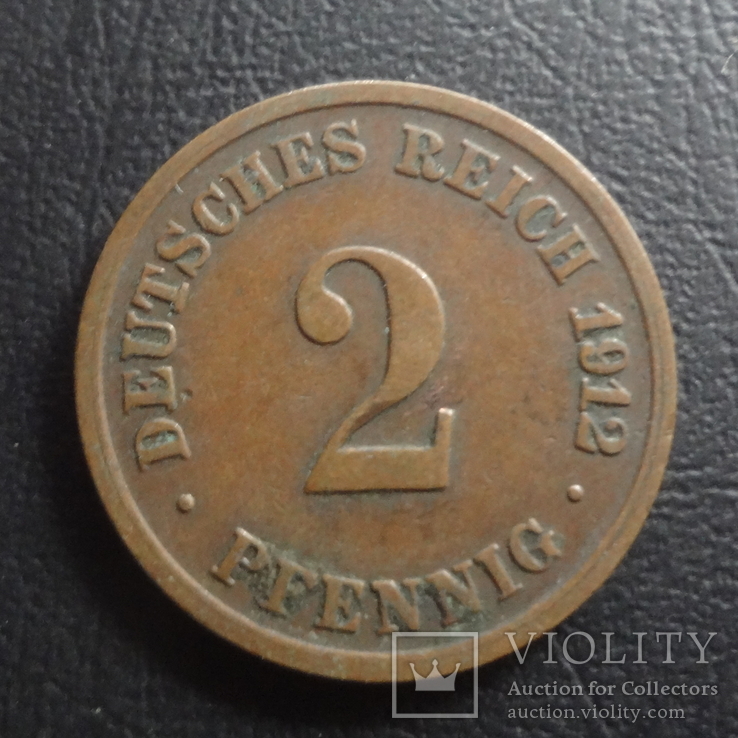2 пфеннига 1912  D    Германия    ($5.3.43)~, фото №2
