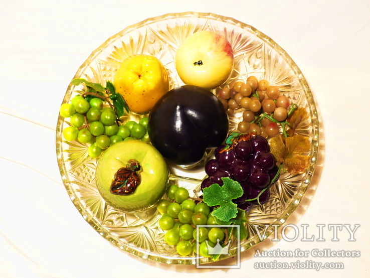 Ваза - италия - 31 см - фарфоровые фрукты, фото №4