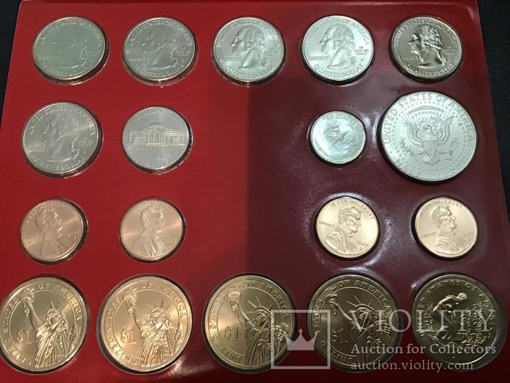 Набор монет сша 2009 Р.(1 доллар, 50 центов, 25 центов, 10 центов, 5 центов, 1 цент), фото №3