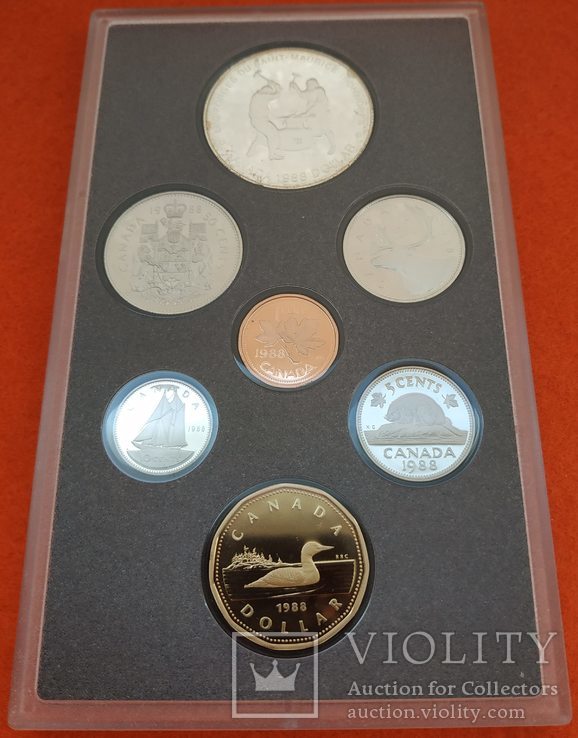 Канада Набор 1988 Пруф серебро Монетный Двор, фото №2