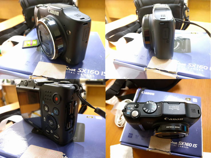 Фотоаппарат CANON PowerShot SX160 IS. Документы, сумка, зарядное., numer zdjęcia 8