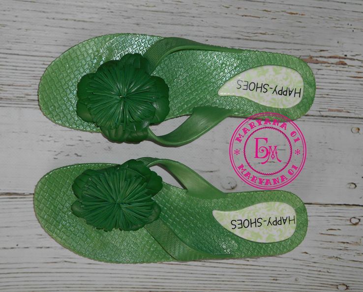 Пляжные вьетнамки, шлепанцы зеленые 38 размер, фото №9