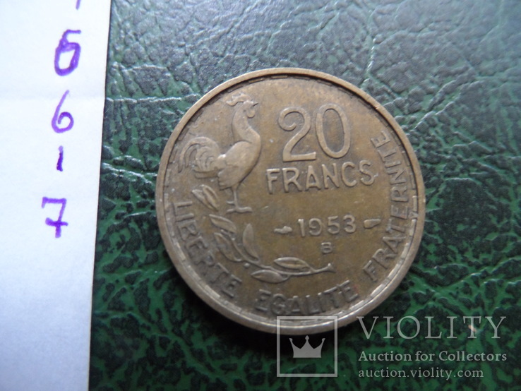 20 франков 1953 В Франция    ($6.1.7)~, фото №4