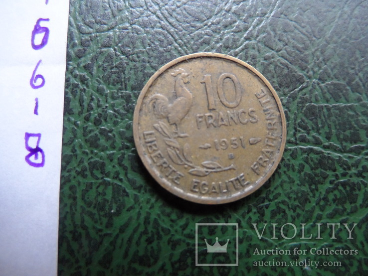 10 франков 1951  В Франция    ($6.1.8)~, фото №4