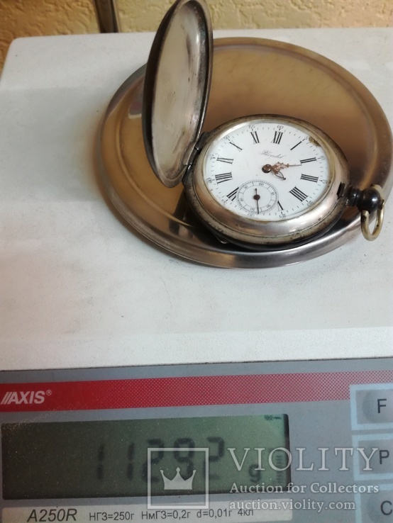 Часы «Петровские» в серебре с эмалью. Большие. С медалями., фото №8