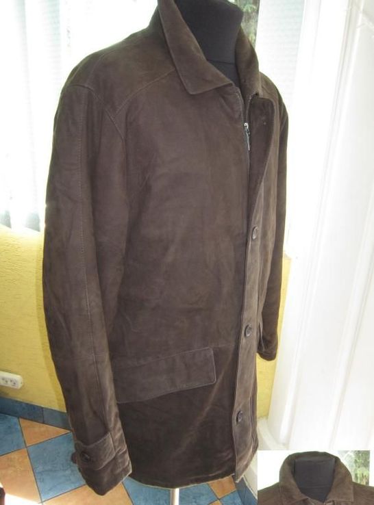 Утеплённая  классическая  кожаная мужская куртка MILESTONE. Лот 512, фото №8