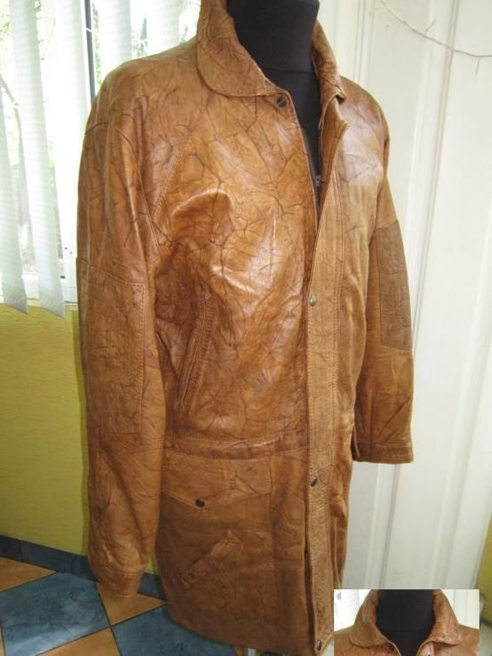 Оригинальная кожаная мужская куртка CHAMPION Leather. Лот 513, фото №2