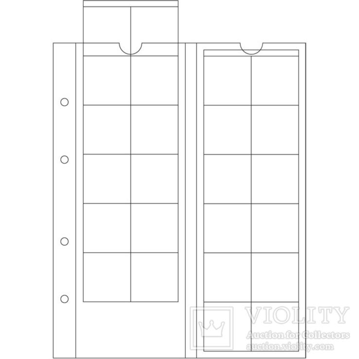 Лист к альбому Leuchtturm, Optima для монет до 34 мм,M24 319236