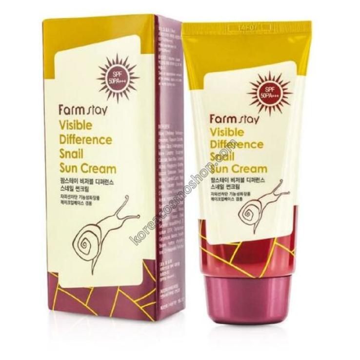 Улиточный солнцезащитный крем LA FERME Visible Difference Snail Sun Cream SPF 50+ PA+++