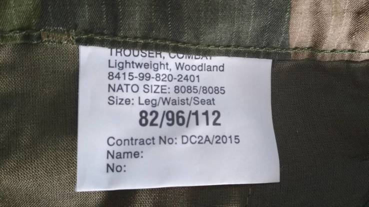 Тактические новые брюки в камуфляже Woodland-Норвегия. Размер 82/96/112, фото №13